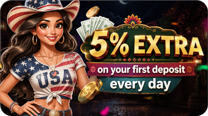 5% extra on your first daily deposit
